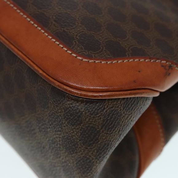 CELINE Macadam Canvas Hand Bag PVC Leather Brown Gold Auth 91294 - Picture 16 of 16